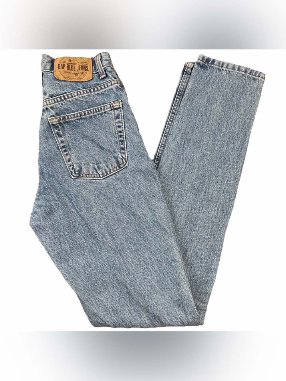 Vintage GAP Jeans 90s Slim Fit Jeans Light Blue Denim Size 10